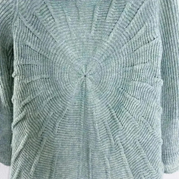 Anthropologie Dikton's Wool Light Blue Swirl Knit Cardigan Women's Size M - Picture 6 of 8